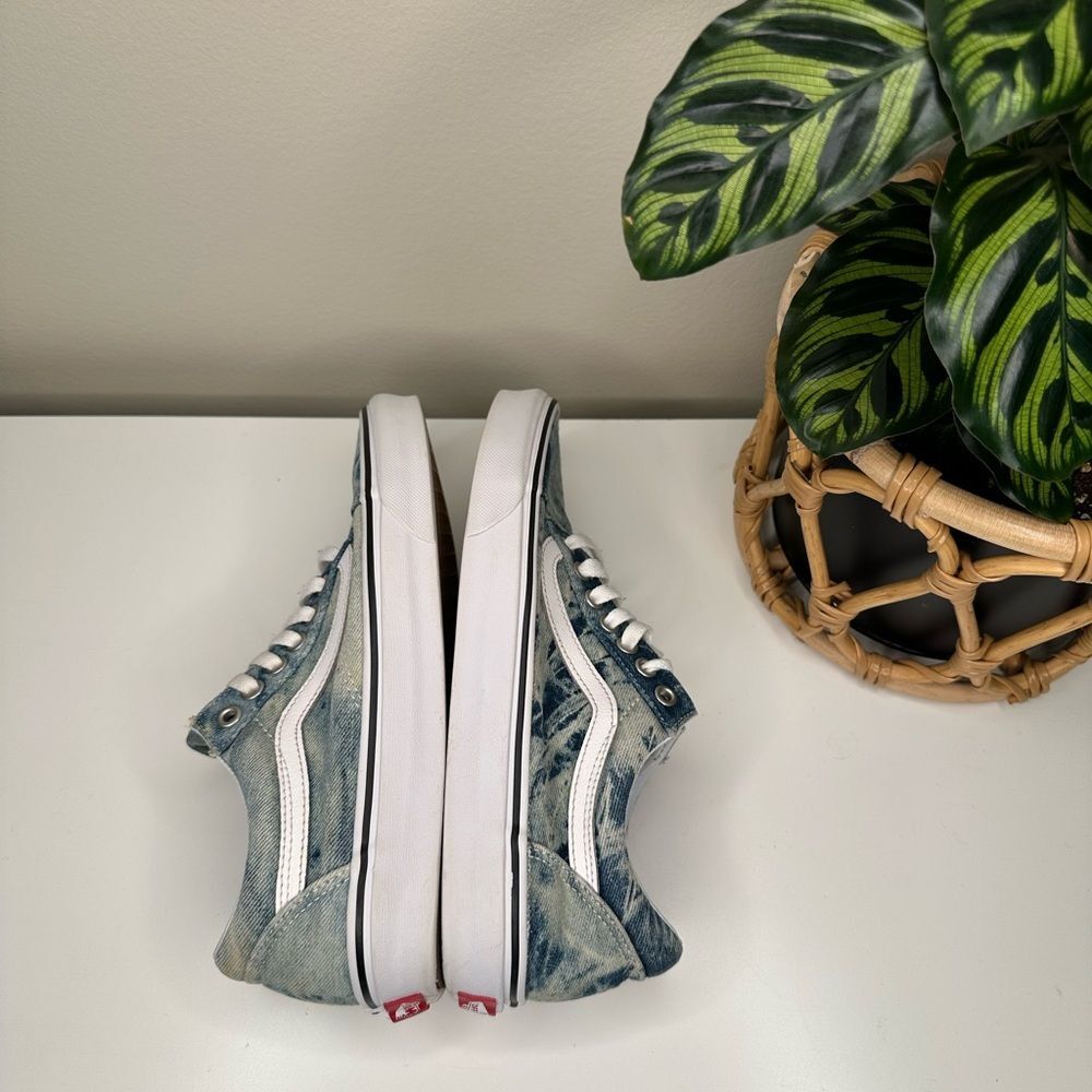 Vans Off The Wall Low 500714 Sneakers Acid Wash Denim Unisex, Woman 8.5/ Men 6.5 - Picture 6 of 12